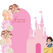 Load image into Gallery viewer, Custom Theme Foam Backdrop Set-up with Balloon Garland Deluxe B (Two Boards with Standee)
