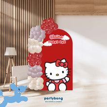 Load image into Gallery viewer, Custom Theme Foam Backdrop Set-up with Balloon Garland Supreme (One Board) Sanrio Hello Kitty
