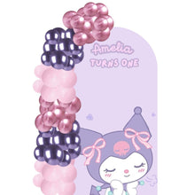 Load image into Gallery viewer, Custom Theme Foam Backdrop Set-up with Balloon Garland Supreme (One Board) Sanrio Kuromi
