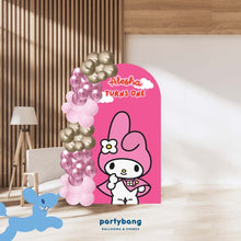 Load image into Gallery viewer, Custom Theme Foam Backdrop Set-up with Balloon Garland Supreme (One Board) Sanrio Melody
