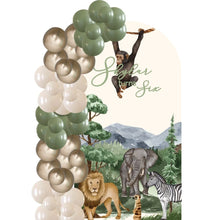 Load image into Gallery viewer, Custom Theme Foam Backdrop Set-up with Balloon Garland Supreme (One Board) Safari World Backdrop
