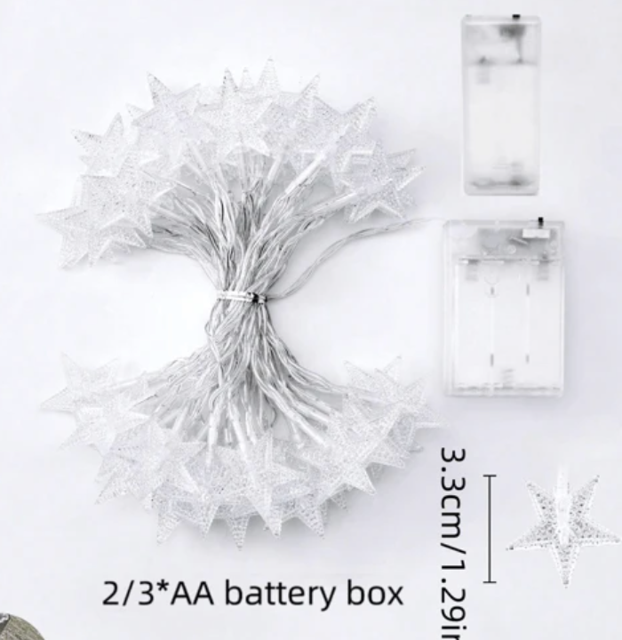 Clearance 2m Star Lights LED AA Battery Operated