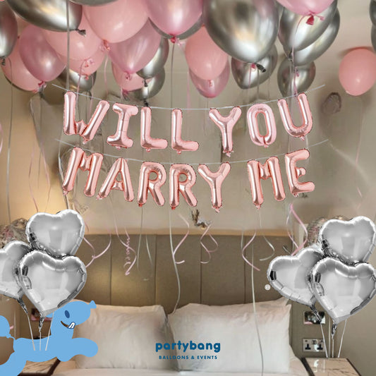 [Helium Inflated] Proposal Balloons Hotel Room Staycation Package A