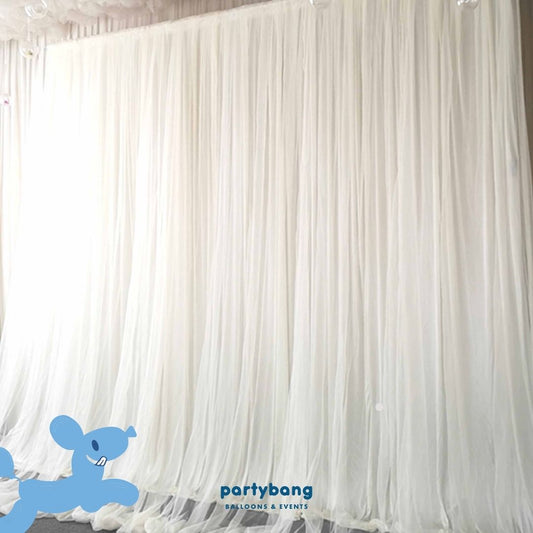 Curtain Double Layer Tutu Backdrop Set A [4 Days Rental]