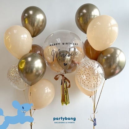 [Helium Inflated] 24inch Custom Bubble Balloon Birthday Set C