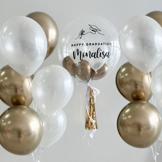 [Helium Inflated] 24inch Custom Bubble Balloon Graduation Set C