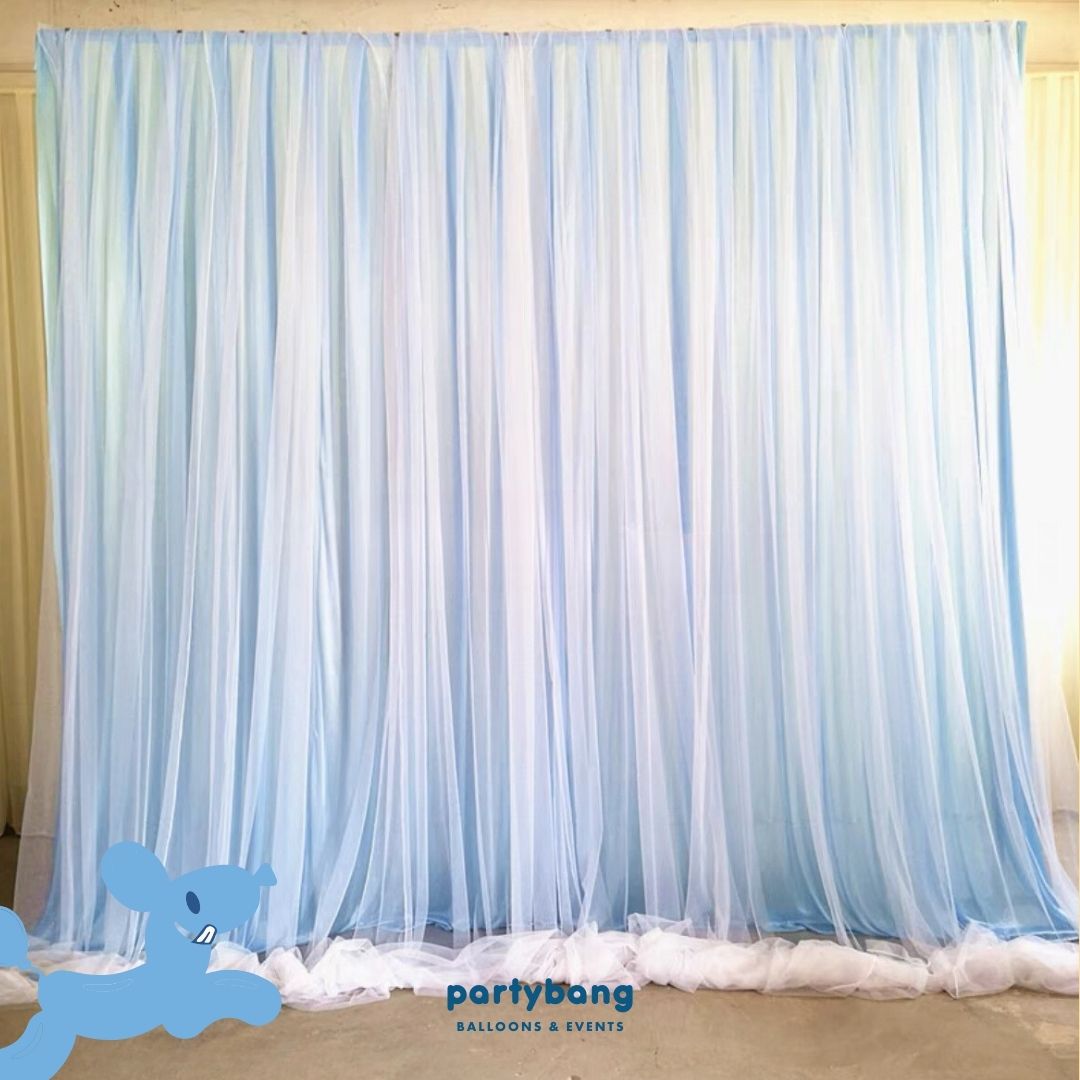 Curtain Double Layer Tutu Backdrop Set A [4 Days Rental]