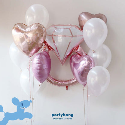 [Helium Inflated] Bridal Shower Bride to Be Bachelorette Hens Party Balloons Set B