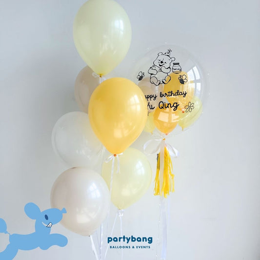 [Helium Inflated] 24inch Custom Bubble Balloon Birthday Set B