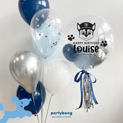 [Helium Inflated] 24inch Custom Bubble Balloon Birthday Set B