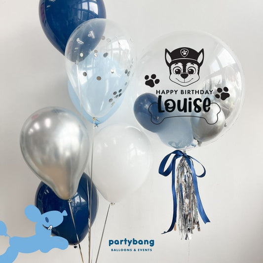 [Helium Inflated] 24inch Custom Bubble Balloon Birthday Set B