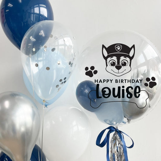 [Helium Inflated] 24inch Custom Bubble Balloon Birthday Set B