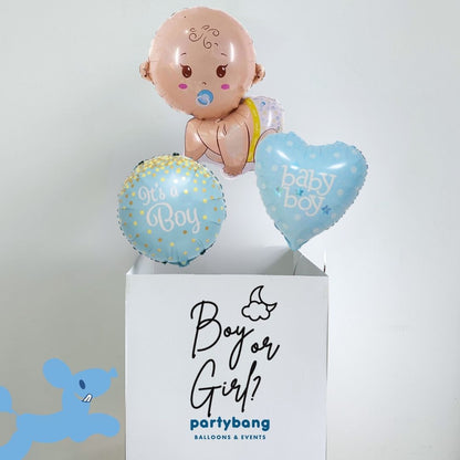 [Helium Inflated] Gender Reveal Surprise Box Baby Boy or Girl