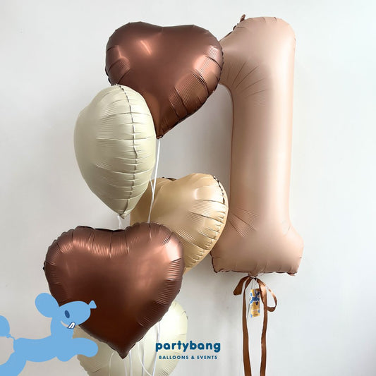 [Helium Inflated] Birthday Balloons 40" Number Jumbo Set B (6pcs)