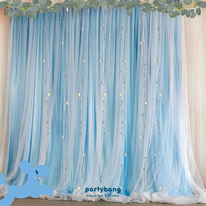 Curtain Double Layer Tutu Backdrop with Lights Set B [4 Days Rental]