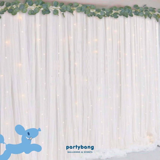 Curtain Double Layer Tutu Backdrop with Lights Set B [4 Days Rental]
