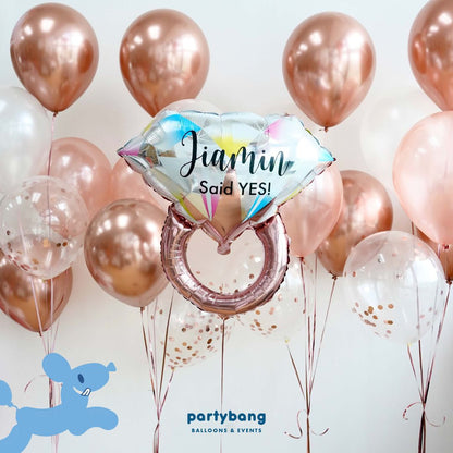 [Helium Inflated] Bridal Shower Bride to Be Bachelorette Hens Party Balloons Set D