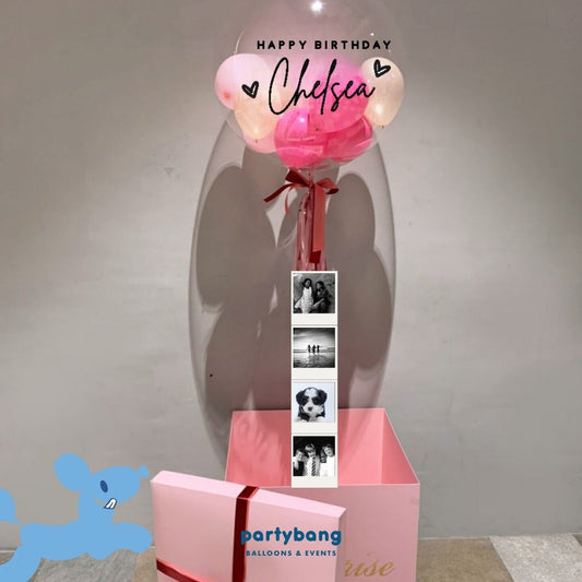 [Helium Inflated] 50cm Jumbo Surprise Box Set C (Surprise Photo Fly)