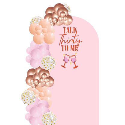 Custom Theme Foam Backdrop Set-up with Balloon Garland Supreme (One Board) Talk Thirty to Me
