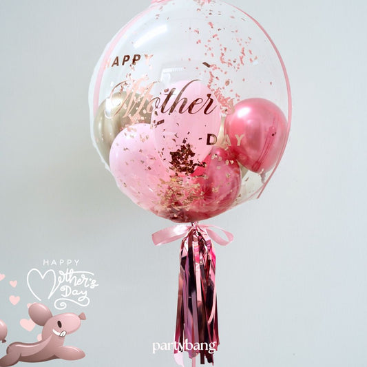 [Helium Inflated] 1pc Happy Mother's Day Bubble Balloon