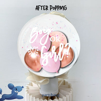[Normal Air Inflated] 24" Mess Free Gender Reveal Surprise Hot Air Box