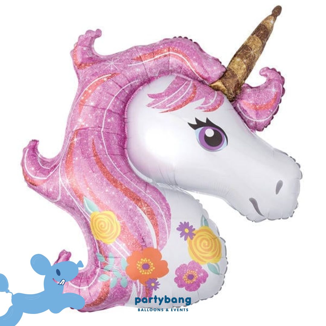 [Helium Inflated] 1pc Pink Unicorn Balloon