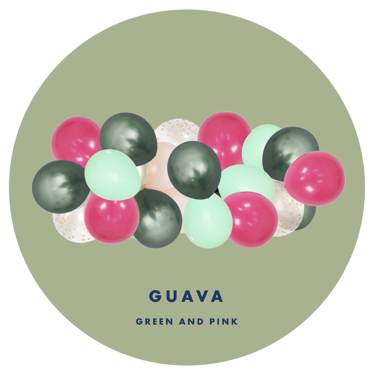 Balloon Garland Guava- Green and Pink