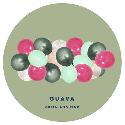 Balloon Garland Guava- Green and Pink