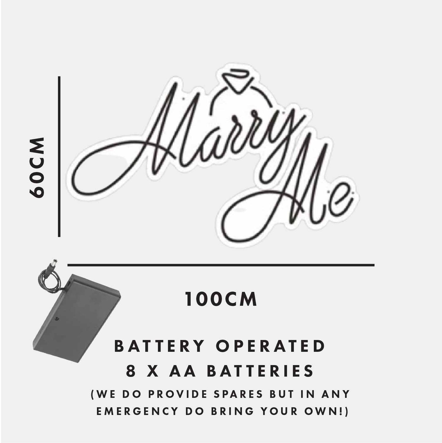 [FOR SALES] Neon Light Marry Me Proposal Signage