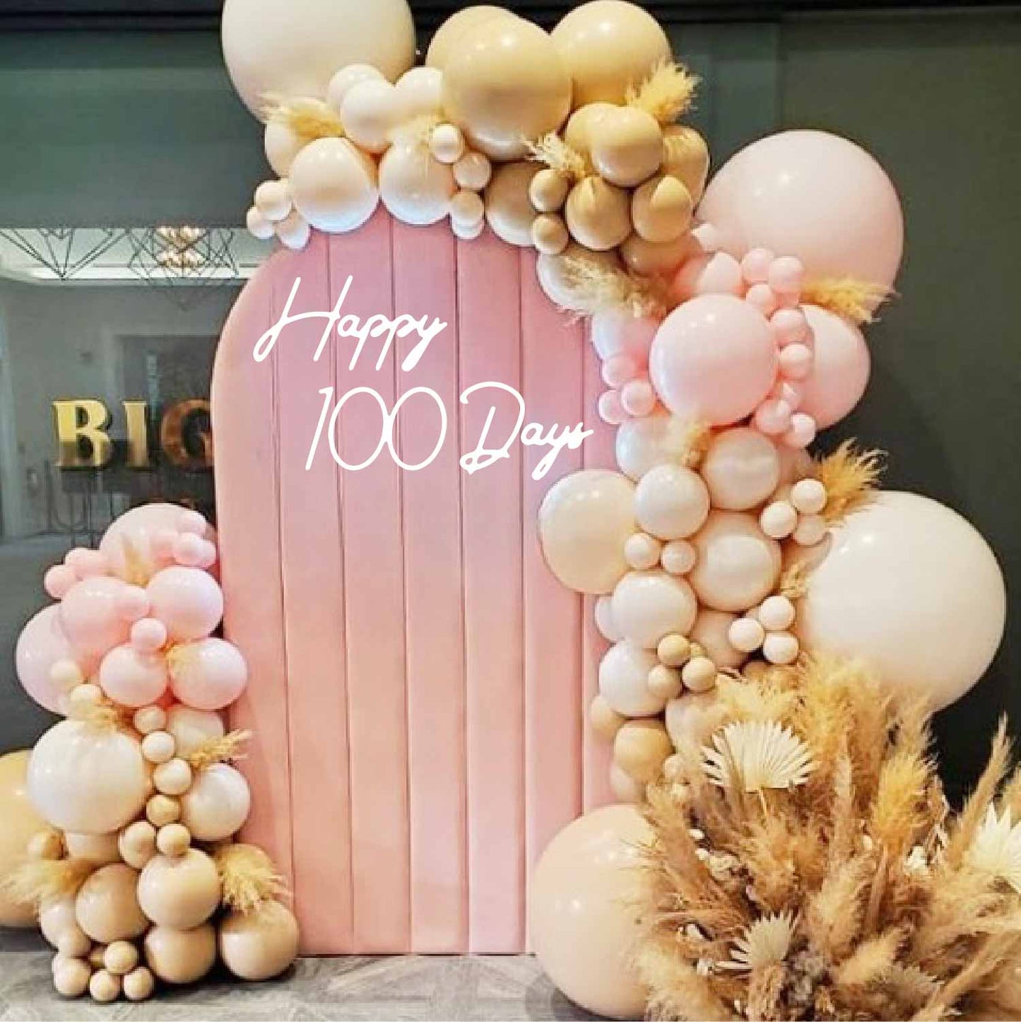 4 Days Rental Neon Light Happy 100 Days Baby Shower