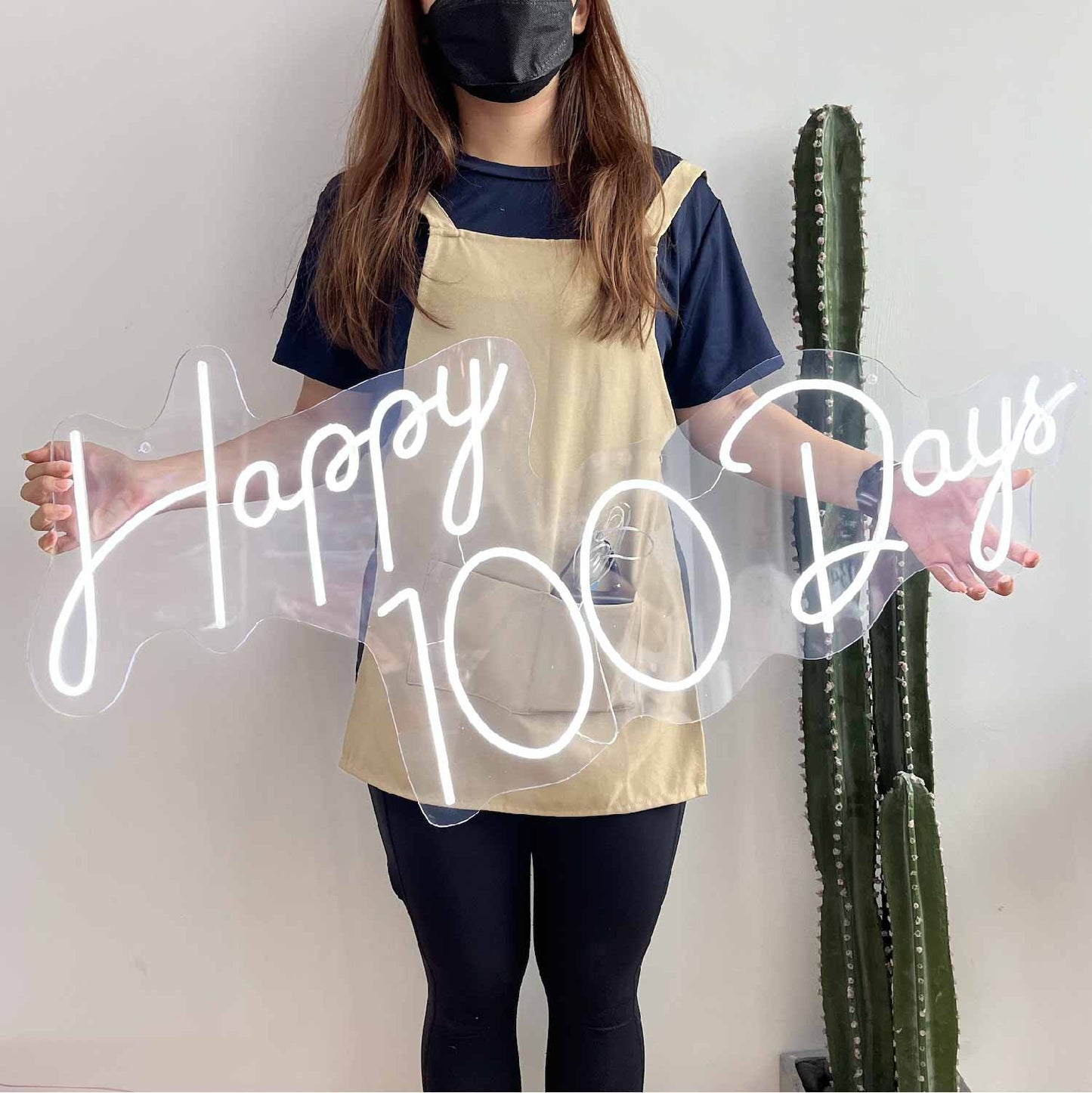 4 Days Rental Neon Light Happy 100 Days Baby Shower