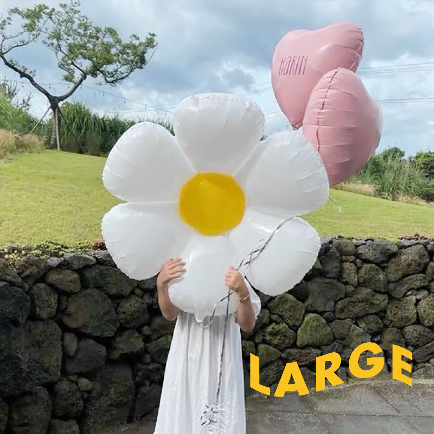 Balloon Giant Daisy Balloons Foil Mylar | Bohemian Daisy