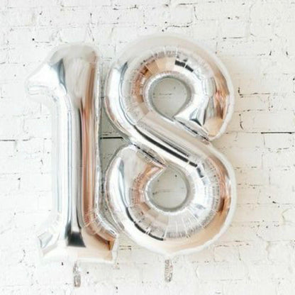 40inch Jumbo Foil Number Balloon (Silver)