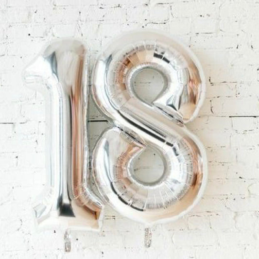 40inch Jumbo Foil Number Balloon (Silver)