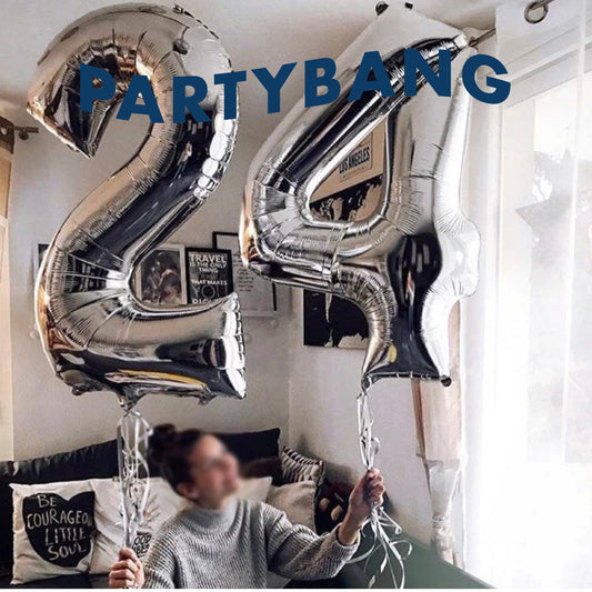40inch Jumbo Foil Number Balloon (Silver)