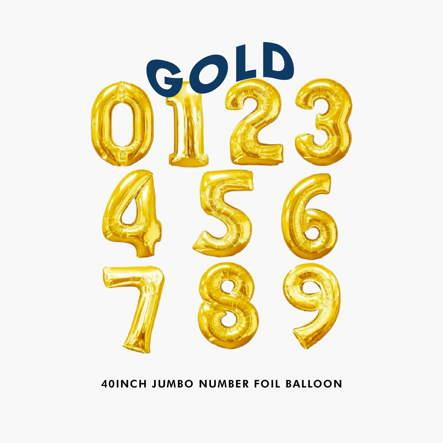40inch Jumbo Foil Number Balloon (Gold)