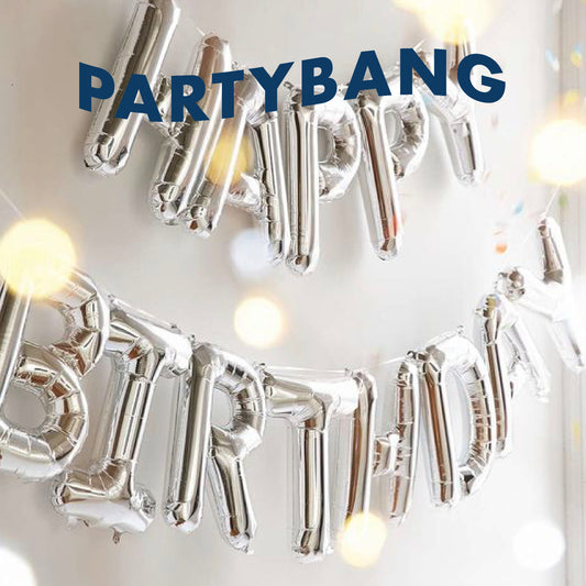 16inch Happy Birthday Foil Balloons (Silver)