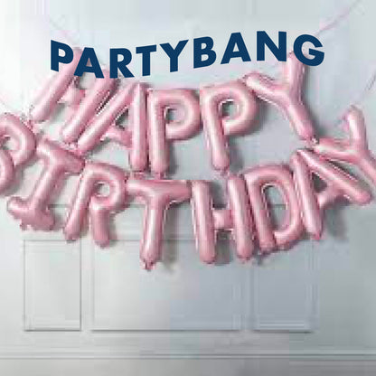 16inch Happy Birthday Foil Balloons (Pastel Pink)