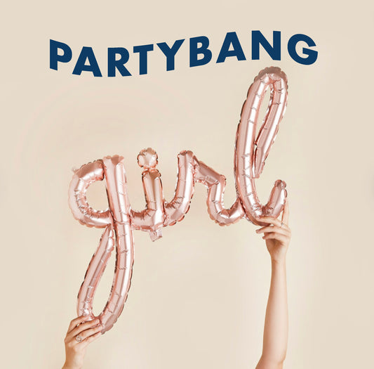 Script "Girl" Foil Balloons (Rose Gold)